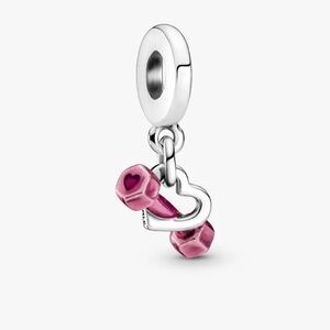Pandora Dumbbell and Heart Charm